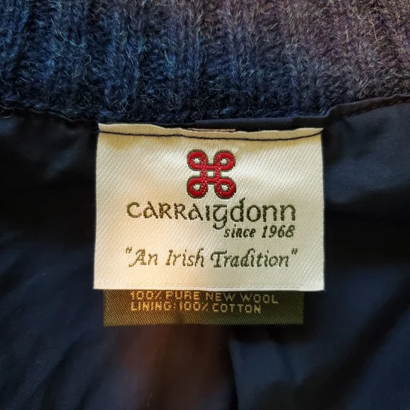Men's CARRAIG DONN Ireland Wool and Tweed Full-zip Cardigan sz XL Rare! - Picture 10 of 13